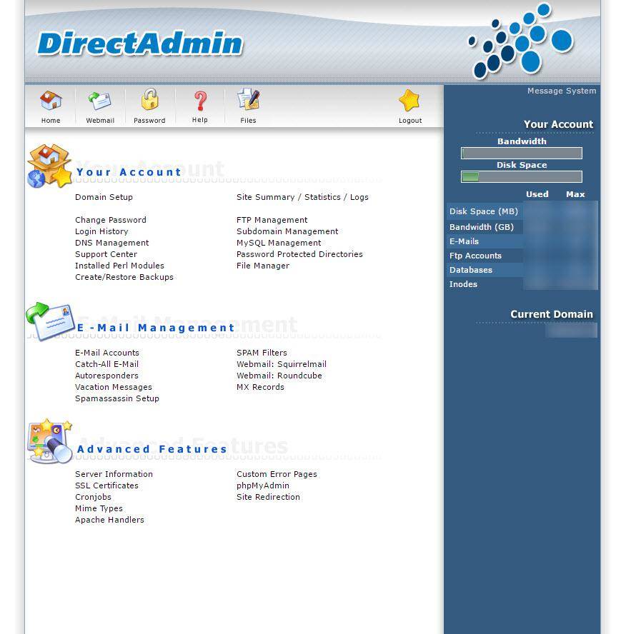Direct Admin Controlpanel